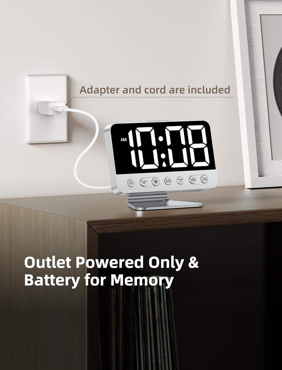 Odokee Digital Alarm Clocks for Bedrooms: Easy to Read Across The Room
