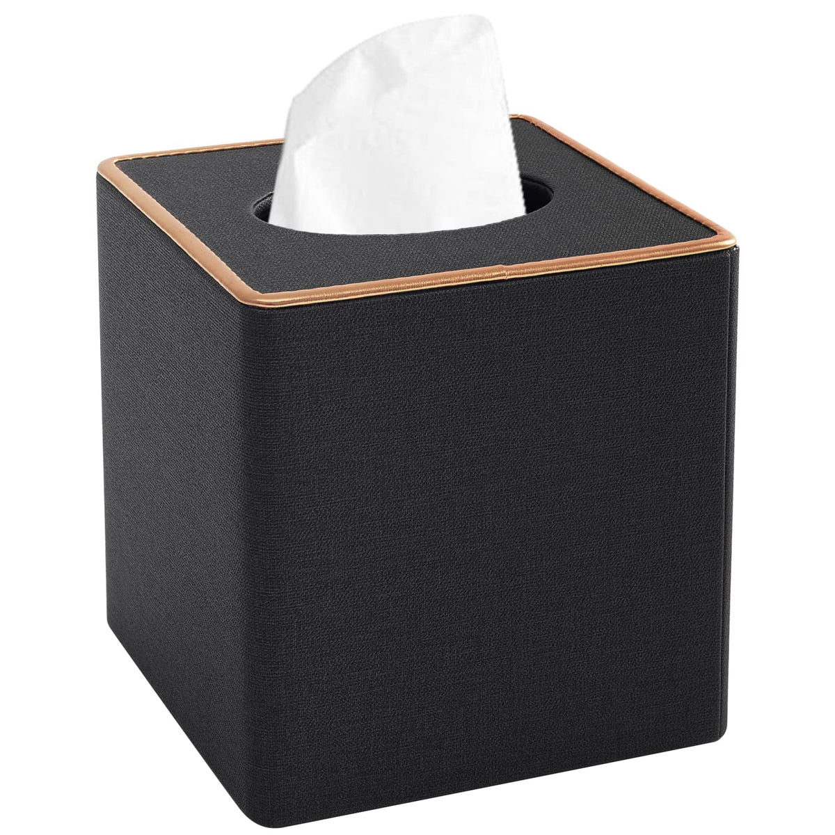 Tissue Box Cover Square,Modern Leather Tissue Box Holder for Napkin Facial Paper Organizer Bottom with Magnet Reinforcement for Home/Hotel/Restaurant/Office/car/Living Room(Retro)