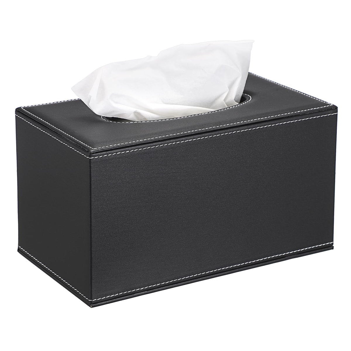 Sumnacon Tissue Box Cover Rectangle Linen Tissue Box Holder，Magnetic Bottom