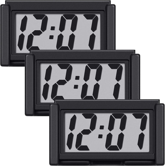 Frienda 3 Pieces Mini Small Digital Clock Stick On,Black