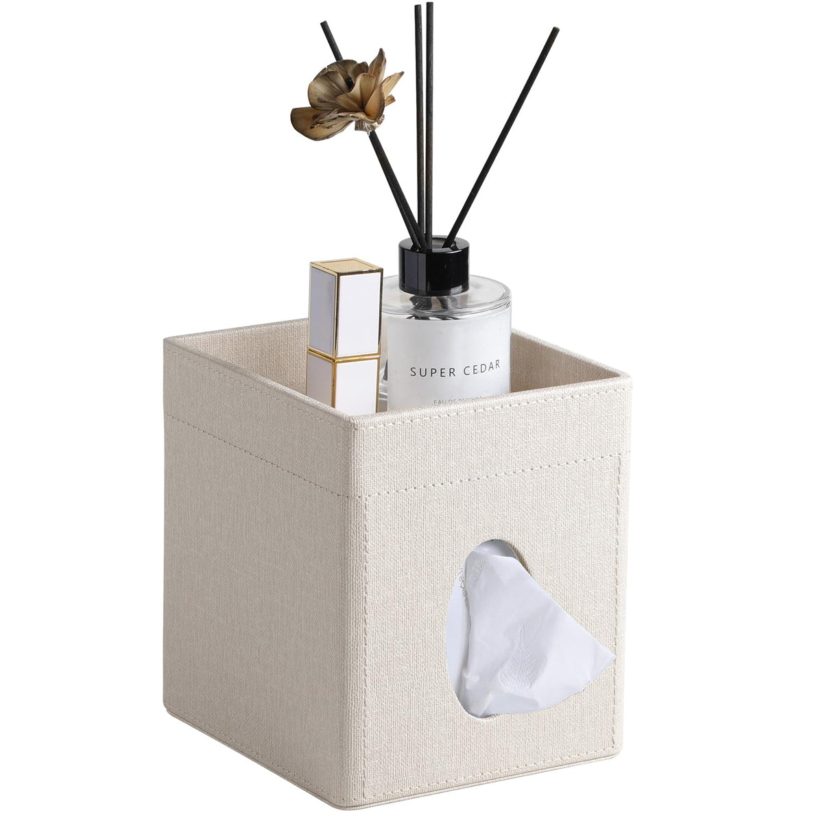 PU Leather Tissue Box Cover Square Tissue Box Holder Tissue Holder