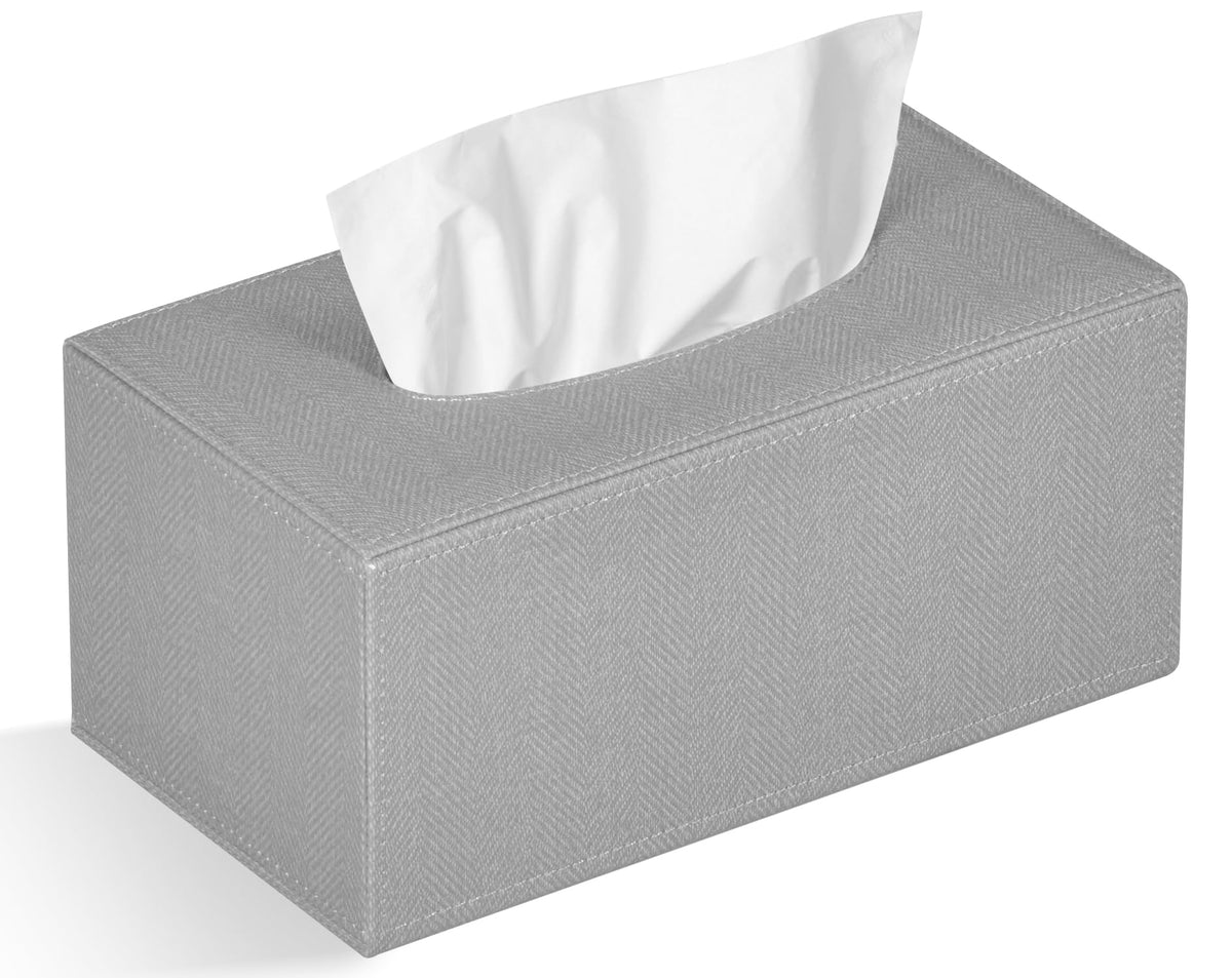 Colylan Tissue Box Cover Rectangular Tissue Box Holder for Bathroom (White)