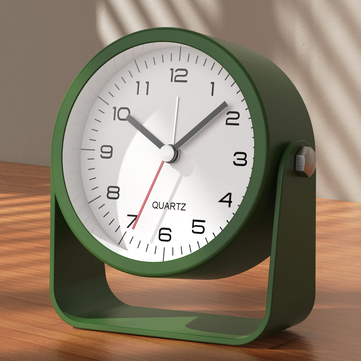 AYRELY® 3.5" Small Analog Travel Alarm Clock, Battery Operated Desk Clock