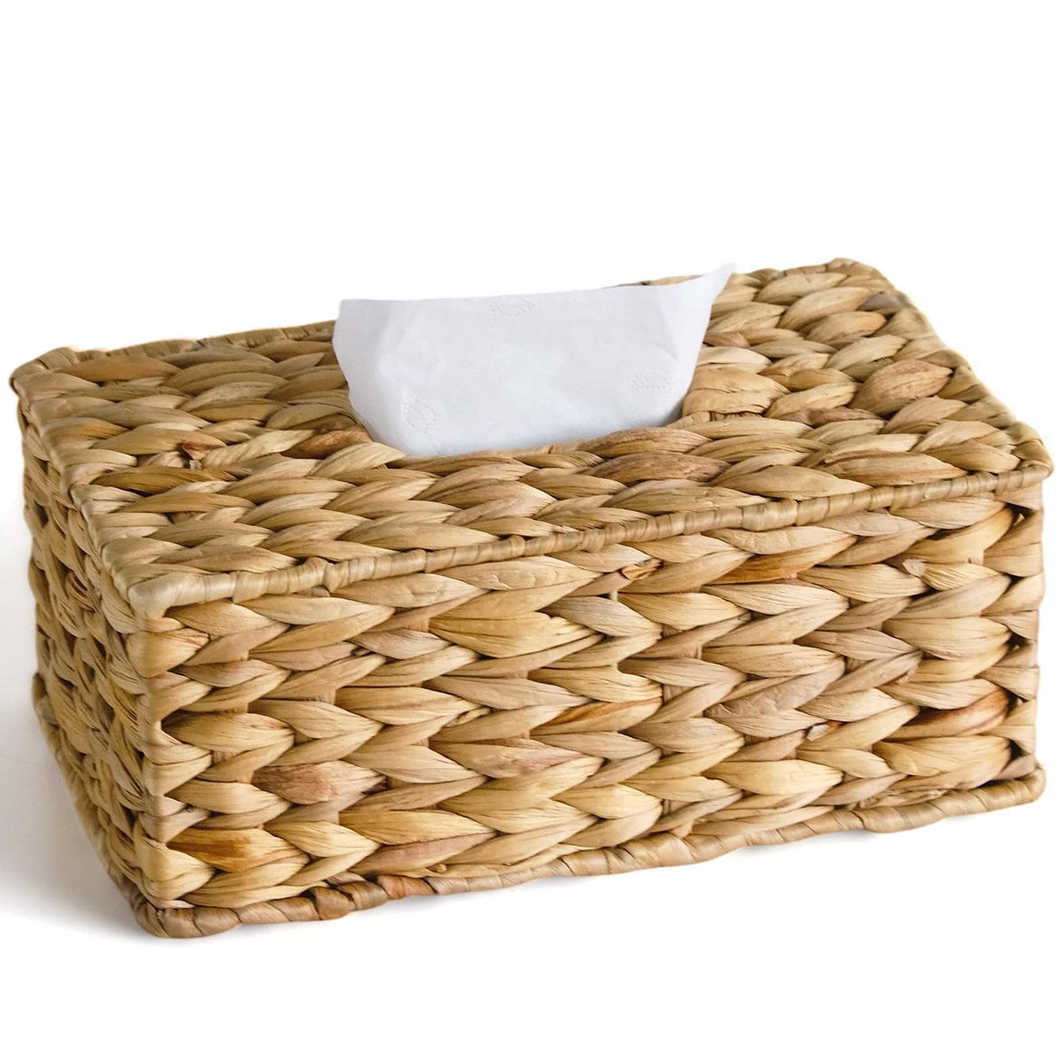 Wicker Tissue Box Cover, Rattan Tissue Box Holder Square