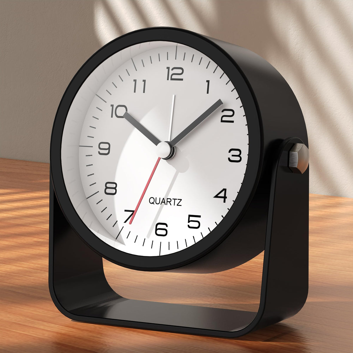 AYRELY® 3.5" Small Analog Travel Alarm Clock, Battery Operated Desk Clock