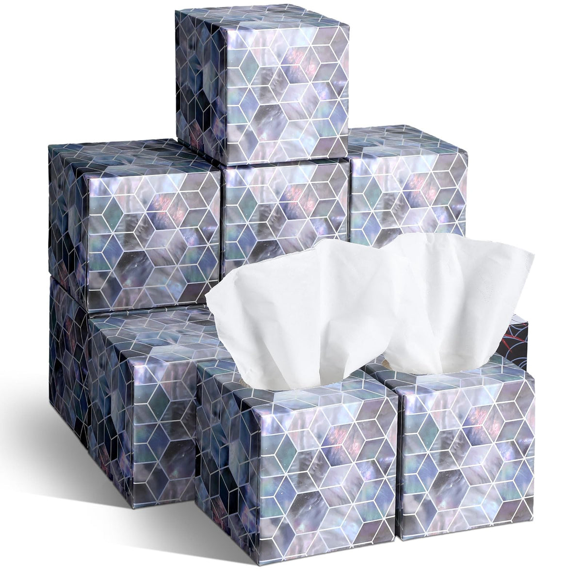 Fourluoo 12 Pack Fruit Facial Tissues Cube Face Boxes 600 Sheets 3 Ply