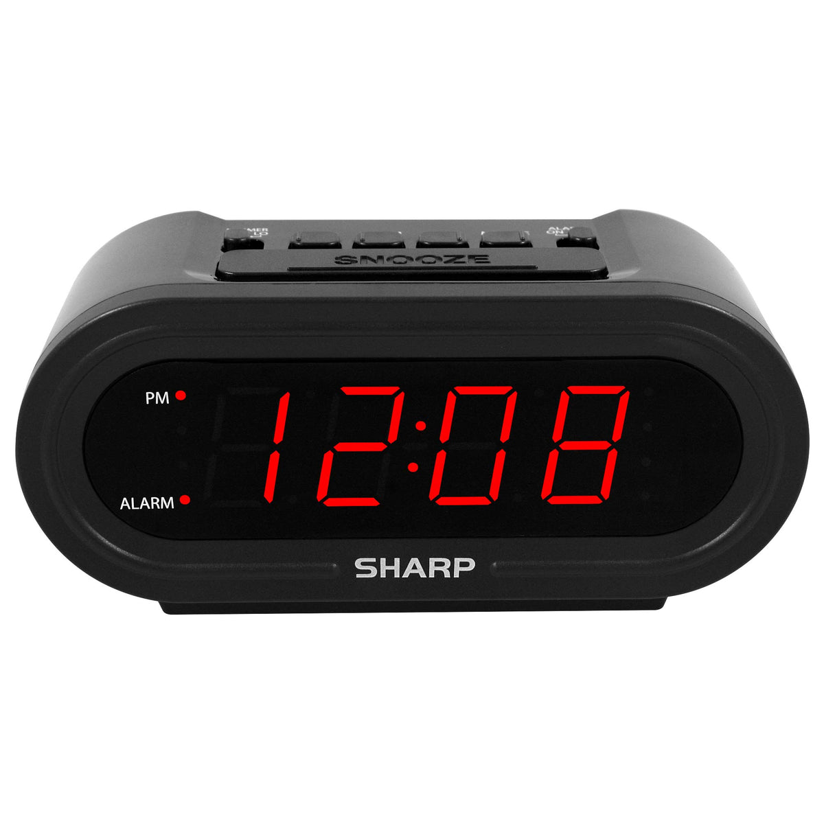 Sharp AccuSet Self-Setting Alarm Clock with Auto DST, Green LED