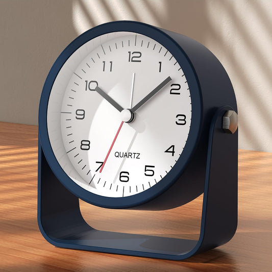 AYRELY® 3.5" Small Analog Travel Alarm Clock, Battery Operated Desk Clock