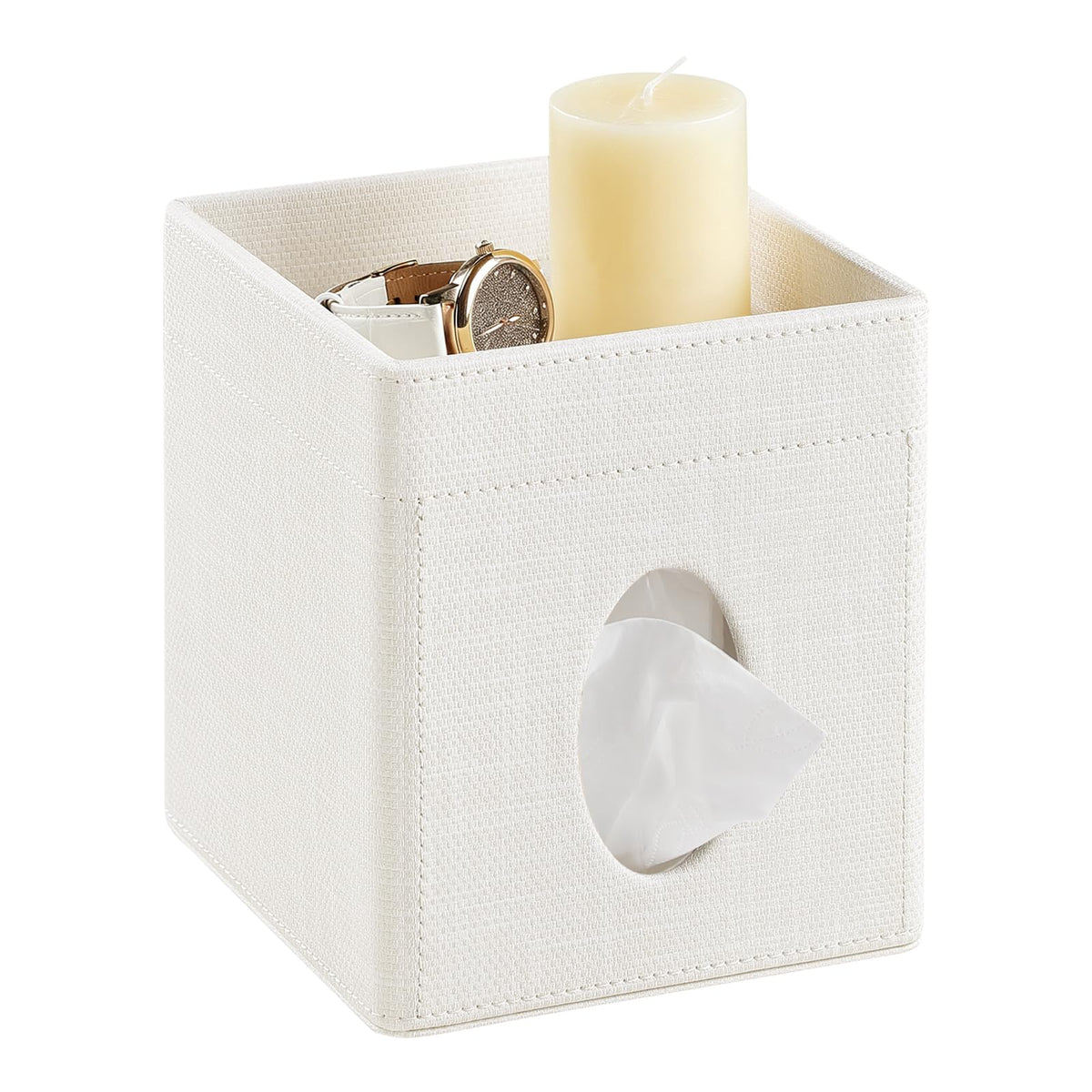 PU Leather Tissue Box Cover Square Tissue Box Holder Tissue Holder