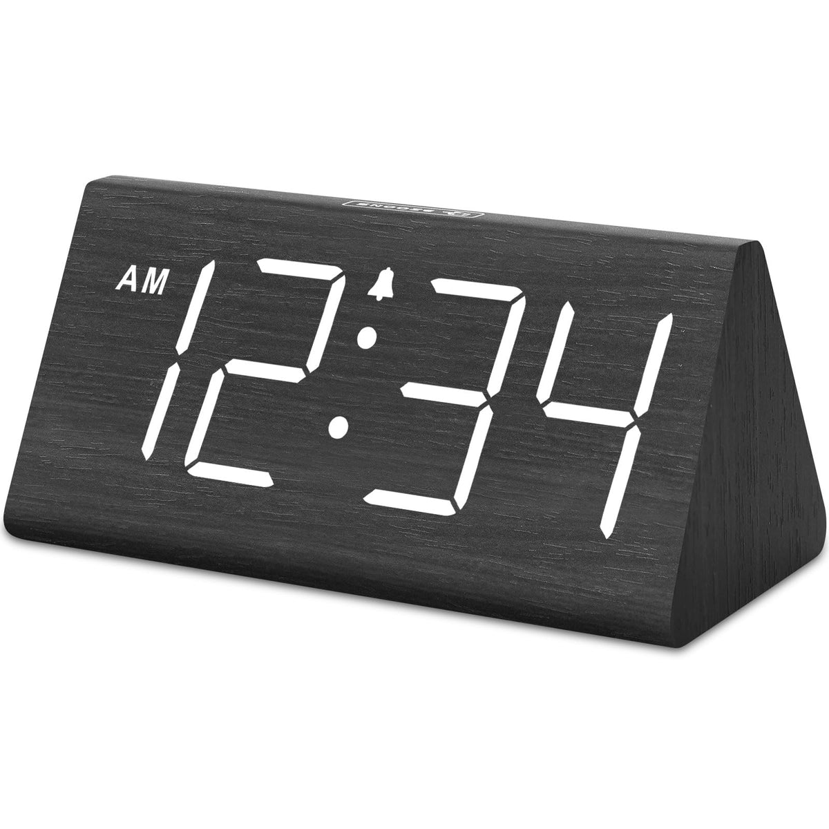 DreamSky Wooden Digital Alarm Clock for Bedrooms with Large Numbers