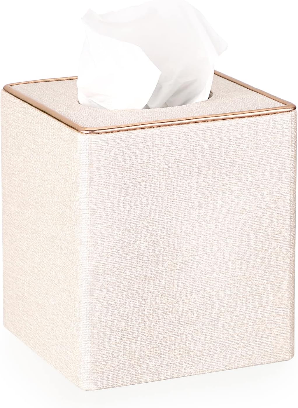 Sumnacon Square Linen Tissue Box Cover,Magnetic Bottom Tissue Box Holder