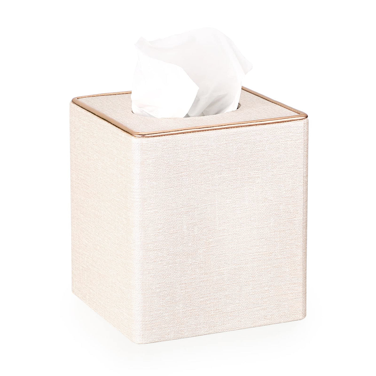 Sumnacon Square Linen Tissue Box Cover,Magnetic Bottom Tissue Box Holder