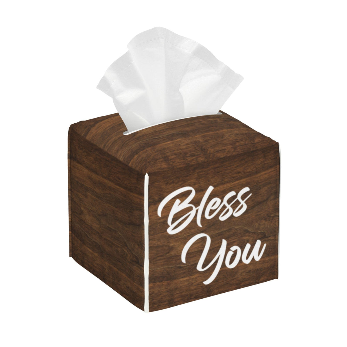 Eucalyptus Leaves and Flowers Tissue Box Cover Square,Watercolor Green Leaves Branches Tissue Box Holder Waterproof Leather Facial Paper Organizer Dispenser for Bathroom Home Car Nightstand Vanity