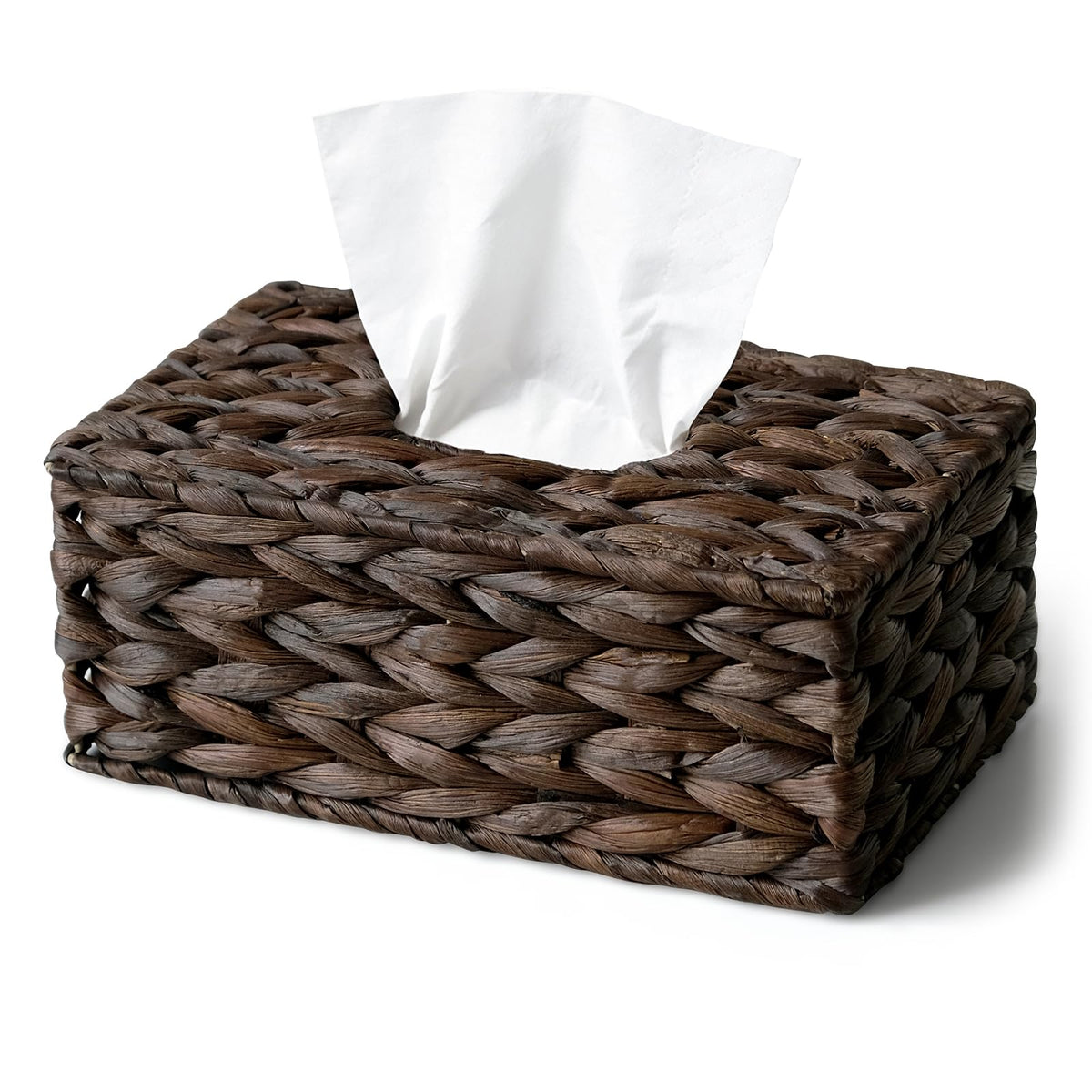 Wicker Tissue Box Cover, Rattan Tissue Box Holder Square