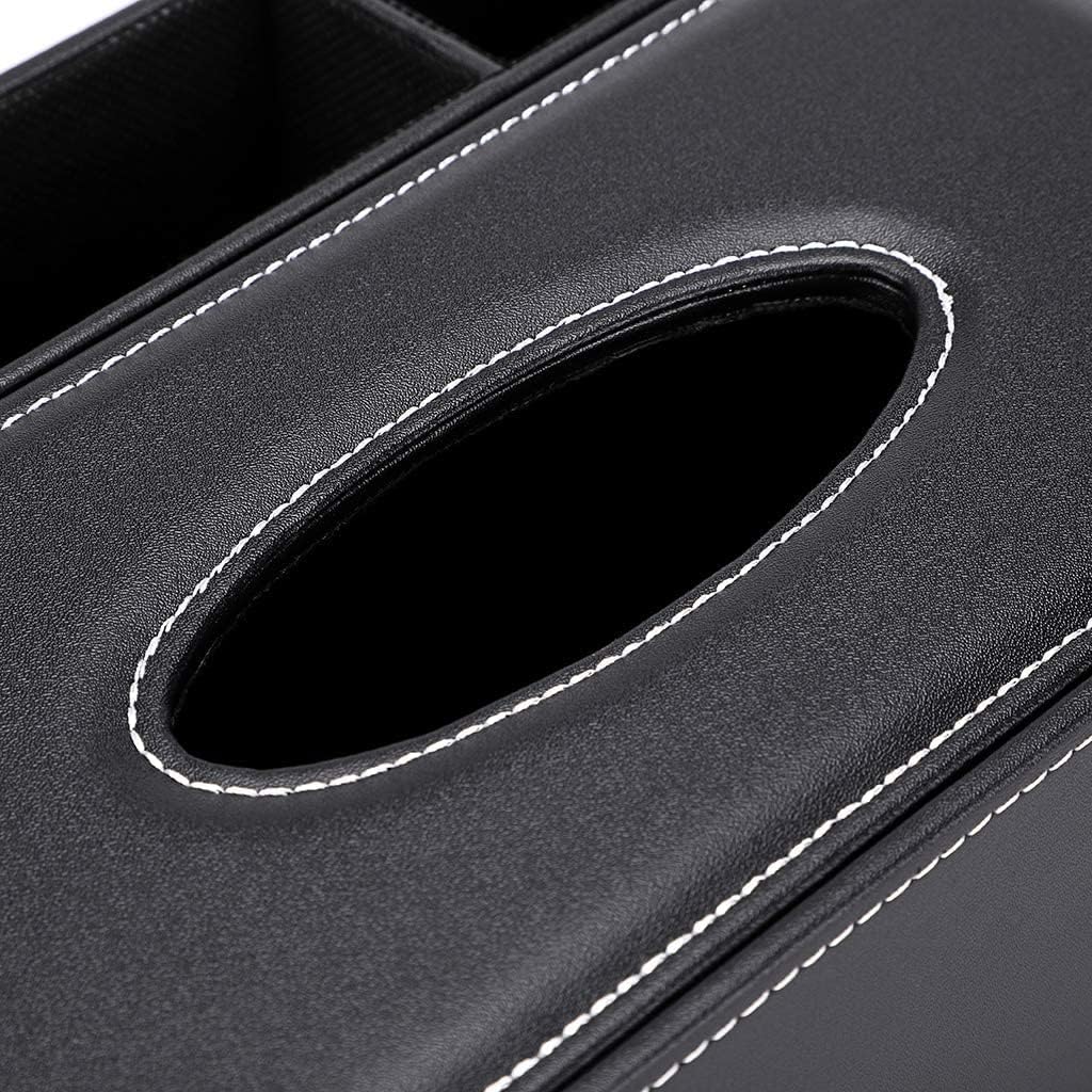 PU Leather Household Office Rectangular Tissue Box Storage Organizer Box