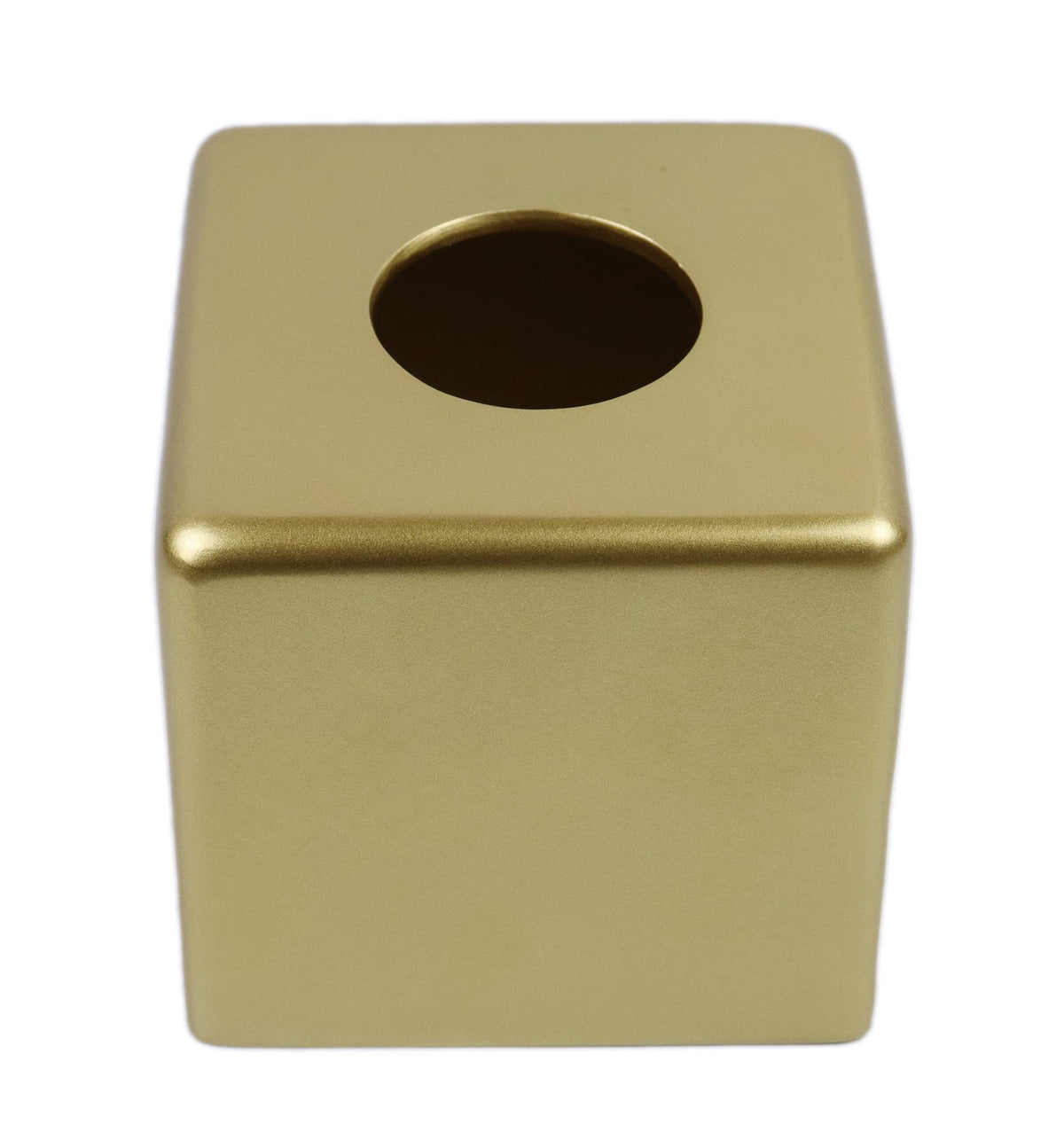 Hymmah Tray Tissue Box Cover Holder Unique Cube Design Tissue Dispenser Cover Decor for Vanity Counter Tops Also Great for Bedroom and Living Room White