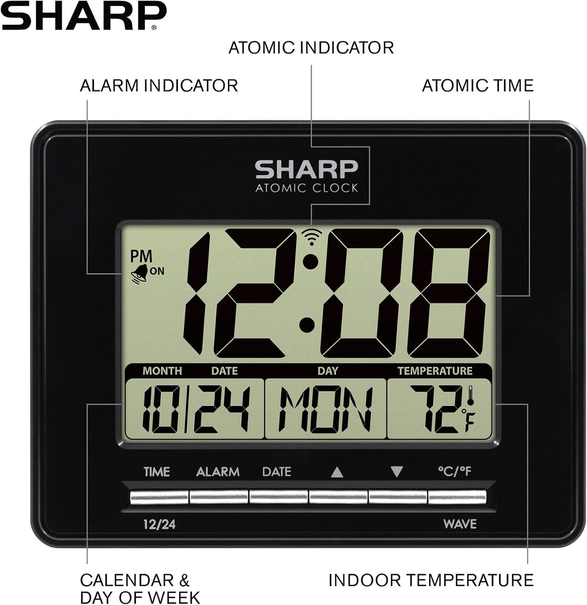 Sharp Atomic Digital Alarm Clock