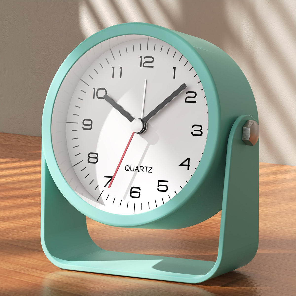 AYRELY® 3.5" Small Analog Travel Alarm Clock, Battery Operated Desk Clock