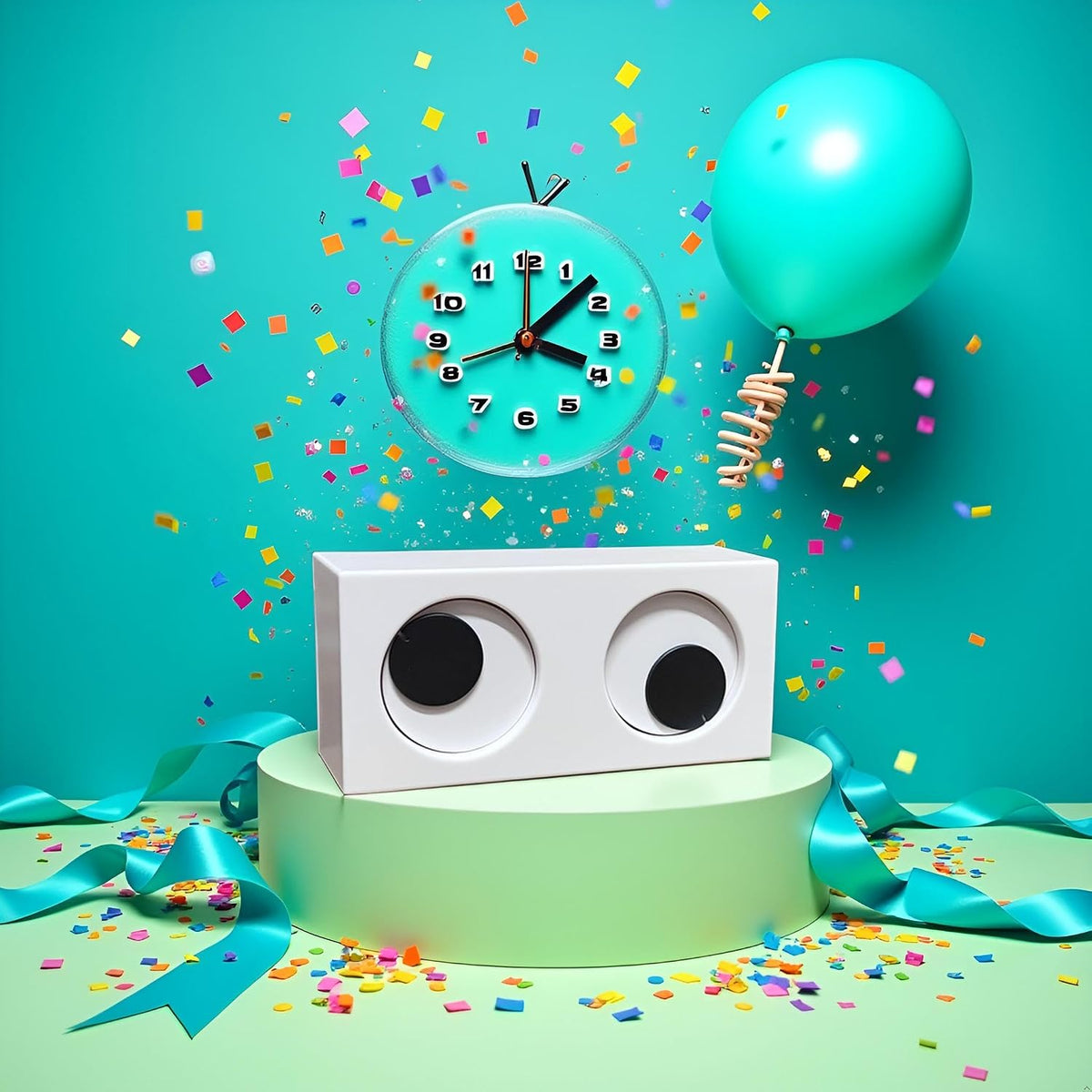 Novelty Rotating Eyes Desktop Clock Fun Looking Time Tracker Funny Clocks