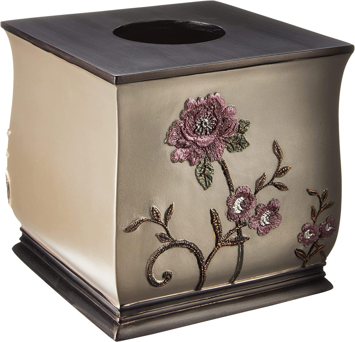 Resin Tissue Box Cover for Modern Home Decor - Minimalist Square Tissue Box Holder for Guest Room, Bedroom, Bathroom, Tabletop & Office - Durable and Aesthetic Tissue Holder, Capri