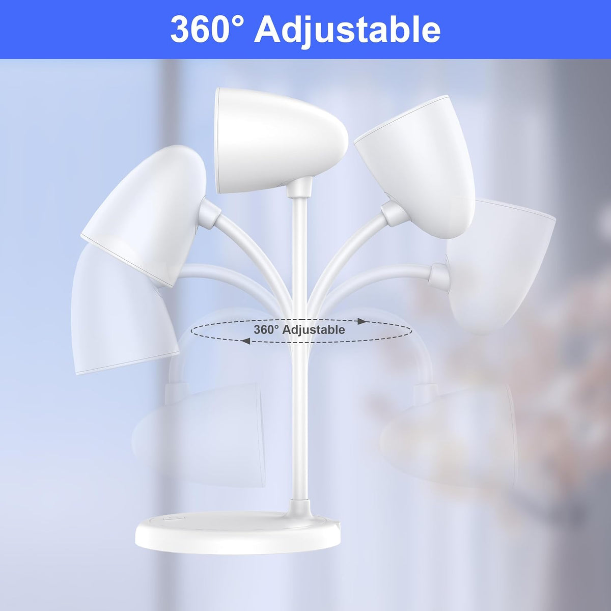 LED Desk Lamp for Home Office,Dimmable Table Lamp 3 Light Colors