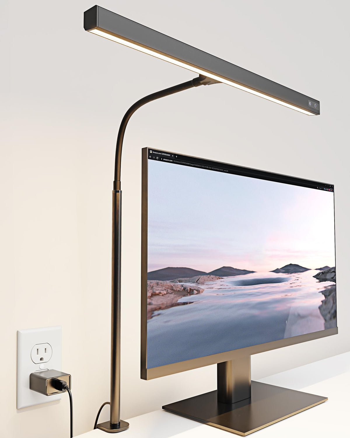 SUPERDANNY LED Desk Lamp for Home Office, Eye-Caring Desk Light with Base
