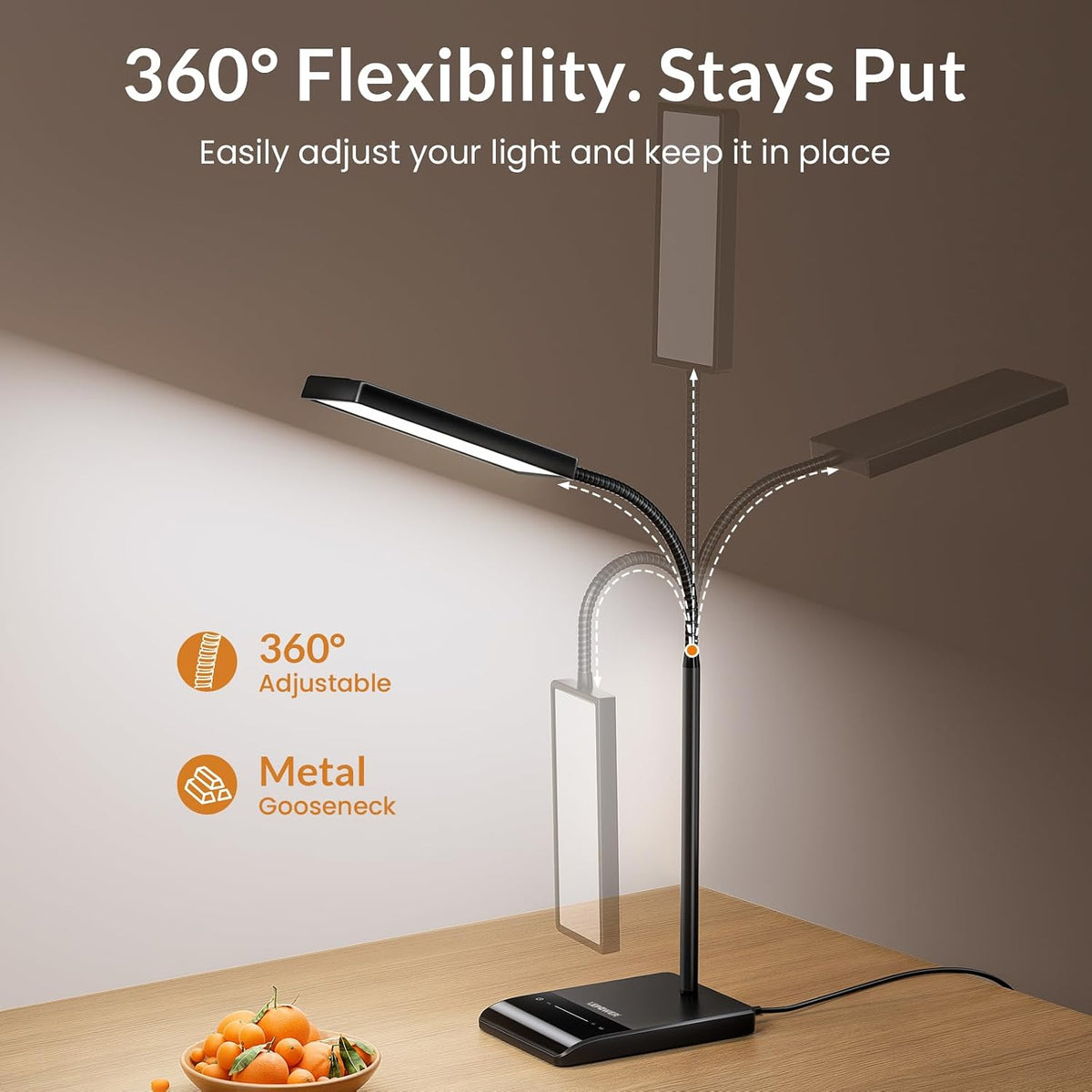 LEPOWER Desk Lamp, 800LM LED for Home Office, True Eye-Caring for Reading