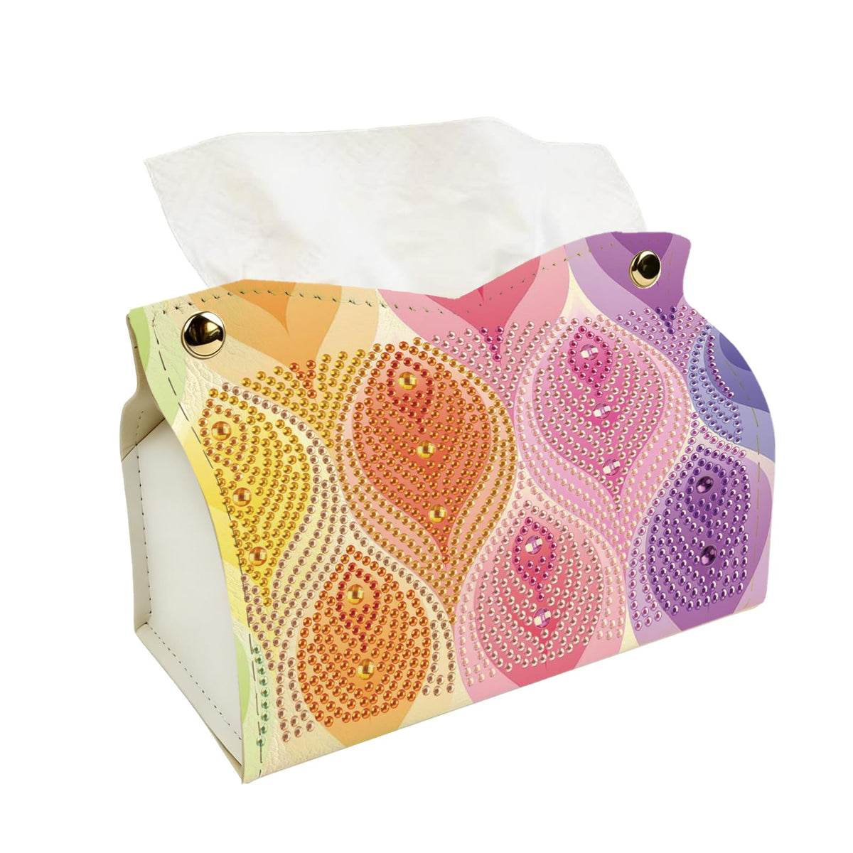 DIY Diamond Art Tissue Box Holder Kit, PU Leather Diamond Painting Folded Facial Tissue Holder, Crystal Art Storage Box Organizer for Home Office Desktop Decor (Sea Turtle)