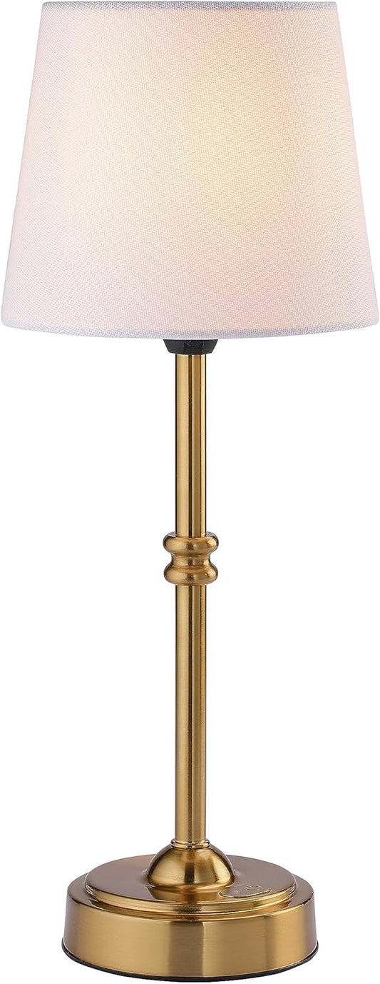 O'Bright Seraph Cordless Rechargeable LED Table Lamp, Antique Brass