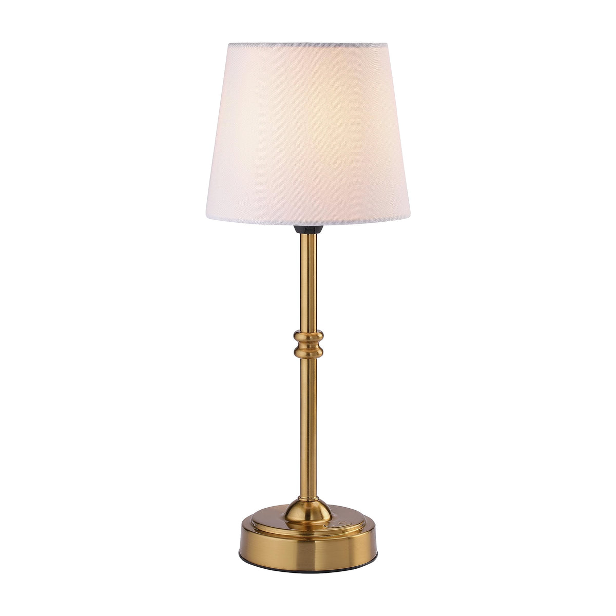 O'Bright Seraph Cordless Rechargeable LED Table Lamp, Antique Brass