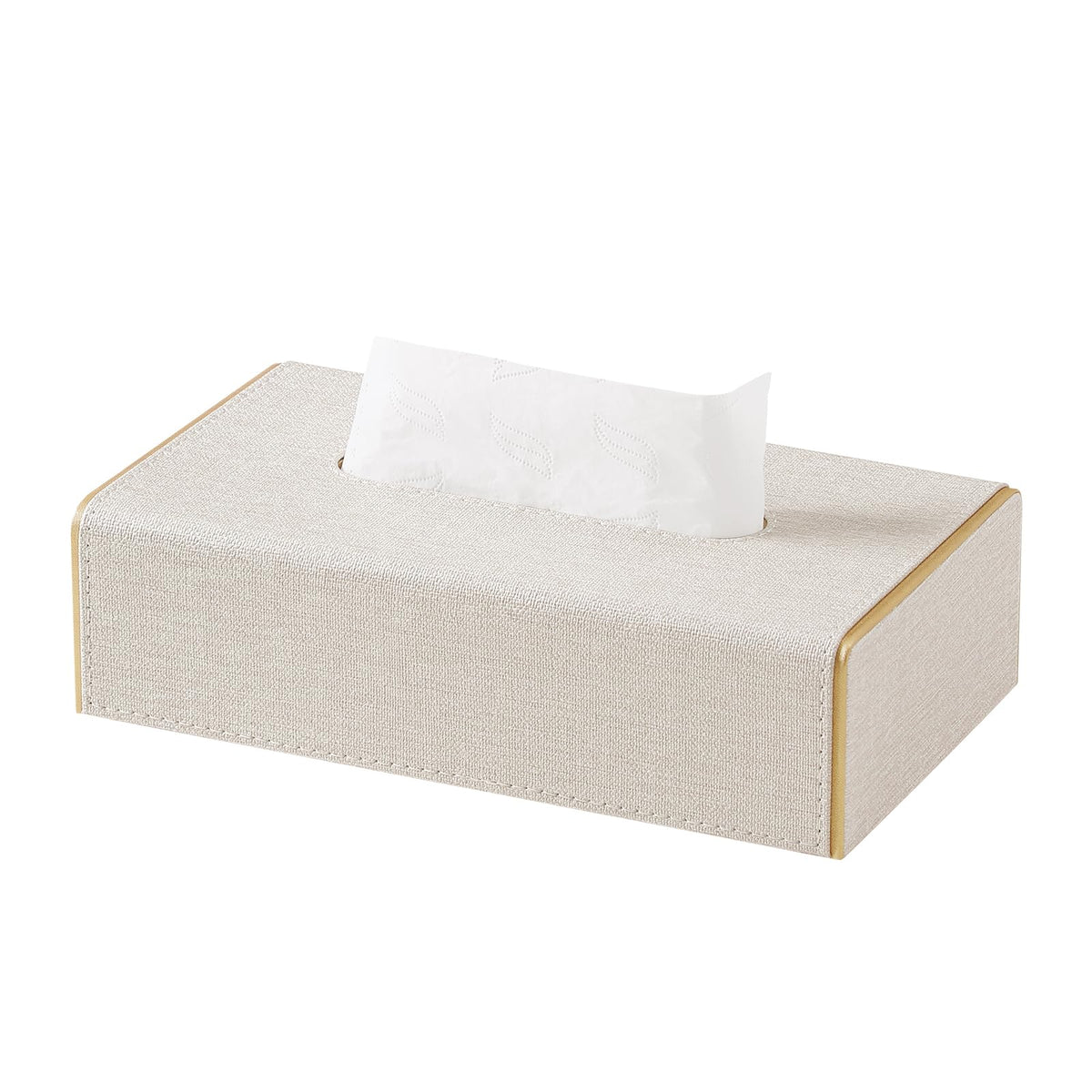 Low Profile Tissue Box Cover Rectangle with Magnetic Closure
