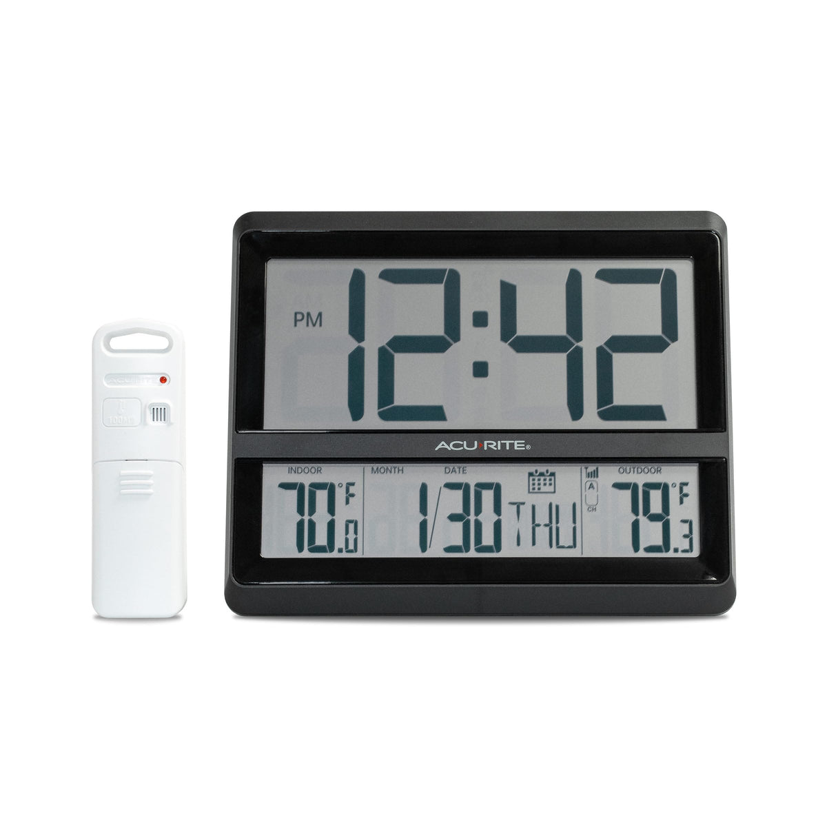 AcuRite (75102M 9.5" Large Digital Clock with Intelli-Time Technology