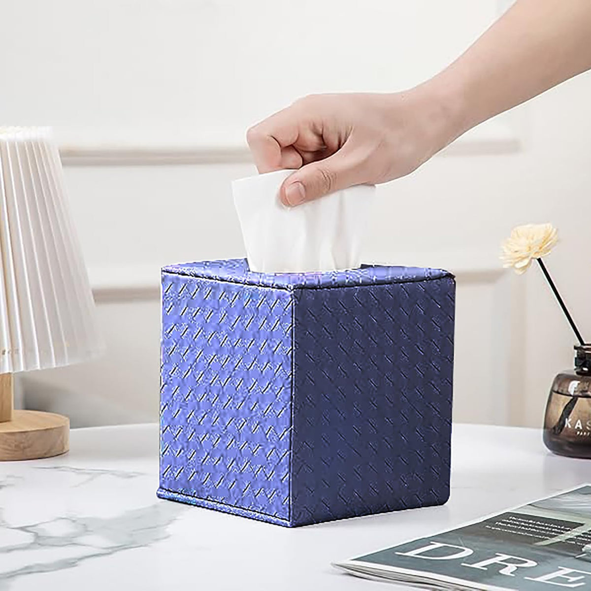Gold Tissue Box Cover,Tissue Box Cover Square,Gold Tissue Box Holders,Tissue Holder for Bathroom Accessories,Bathroom Tissue Holders
