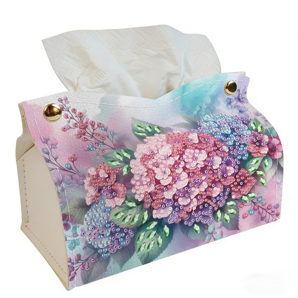 DoxQcs DIY Diamond Art Painting PU Leather Tissue Box Cover Holder