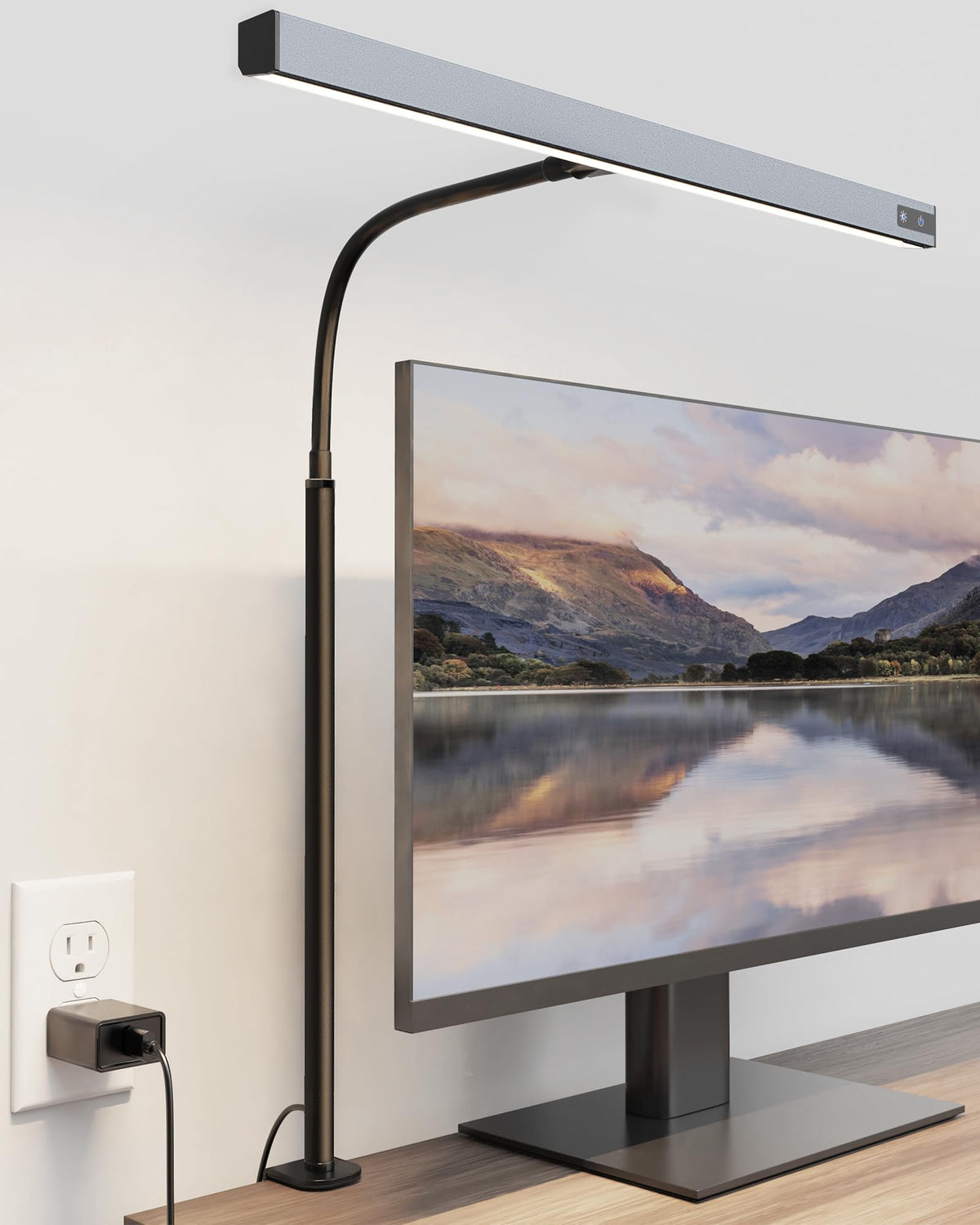 SUPERDANNY LED Desk Lamp for Home Office, Eye-Caring Desk Light with Base
