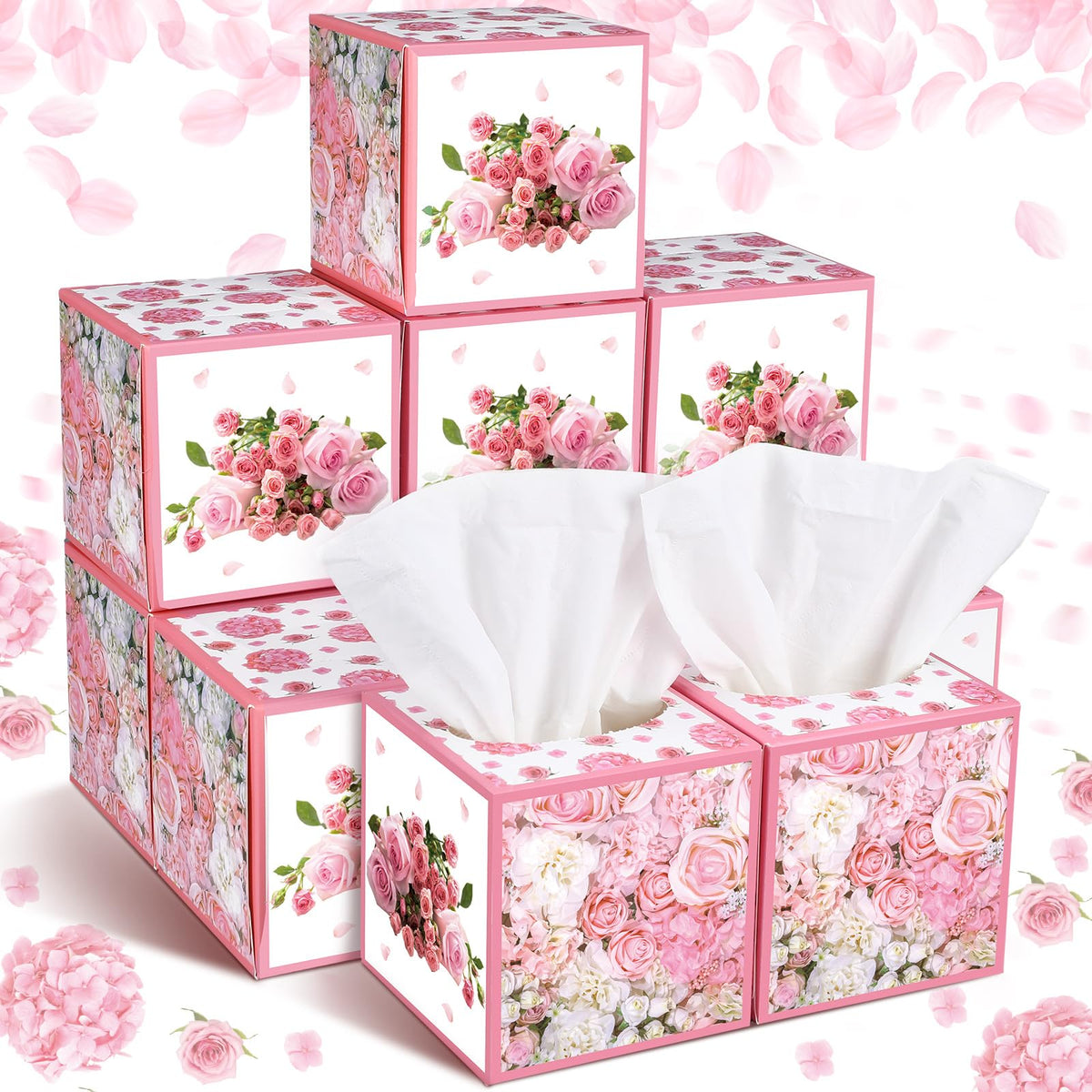 Fourluoo 12 Pack Fruit Facial Tissues Cube Face Boxes 600 Sheets 3 Ply