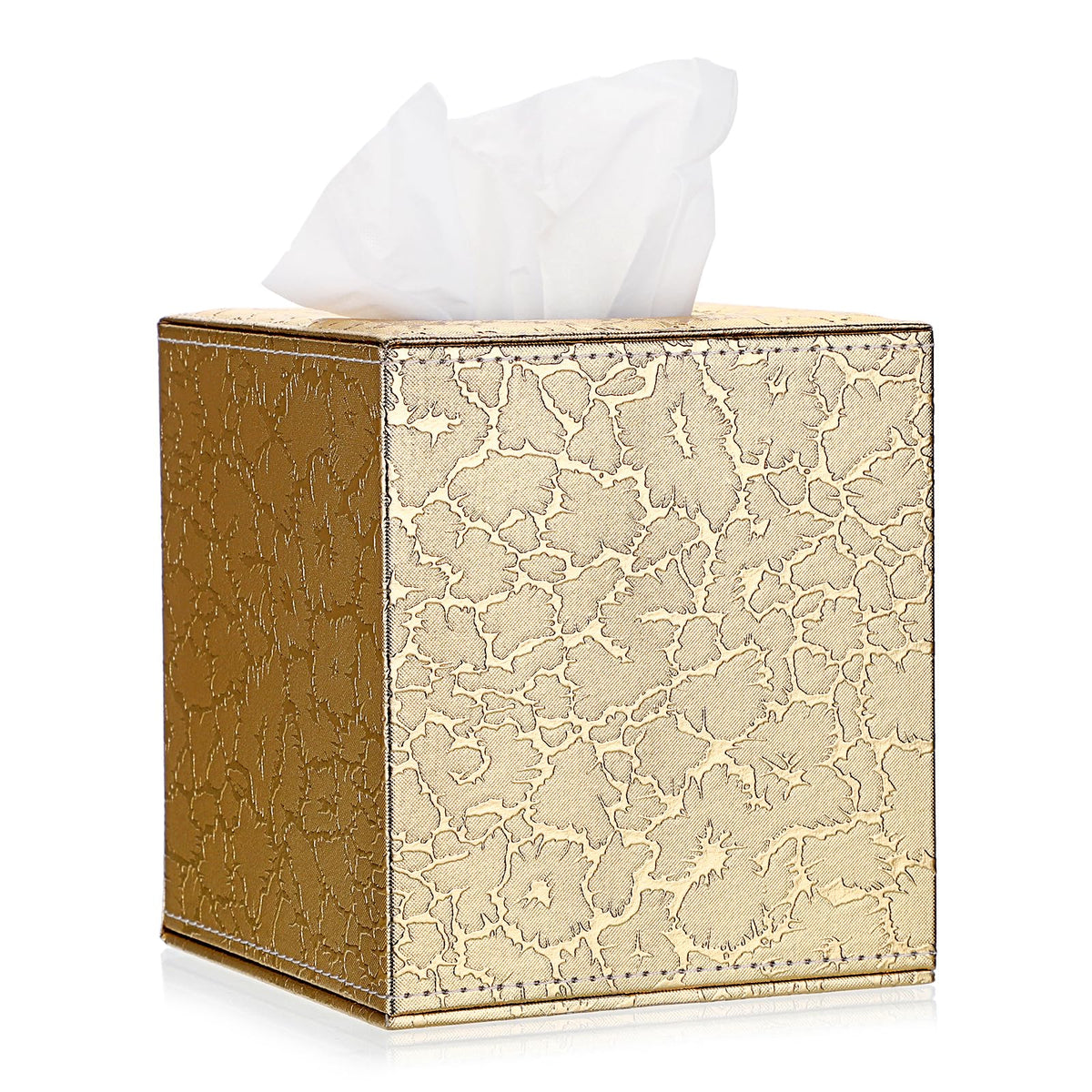 Sumnacon Square Linen Tissue Box Cover, Magnetic Bottom Tissue Box Holder