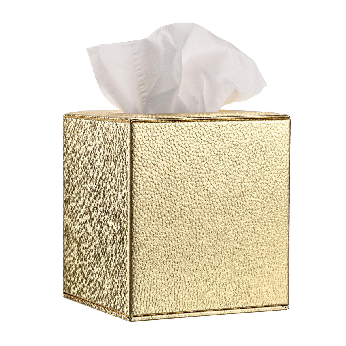 Sumnacon Tissue Box Cover Square,Magnetic Bottom PU Tissue Box Holder,Blue