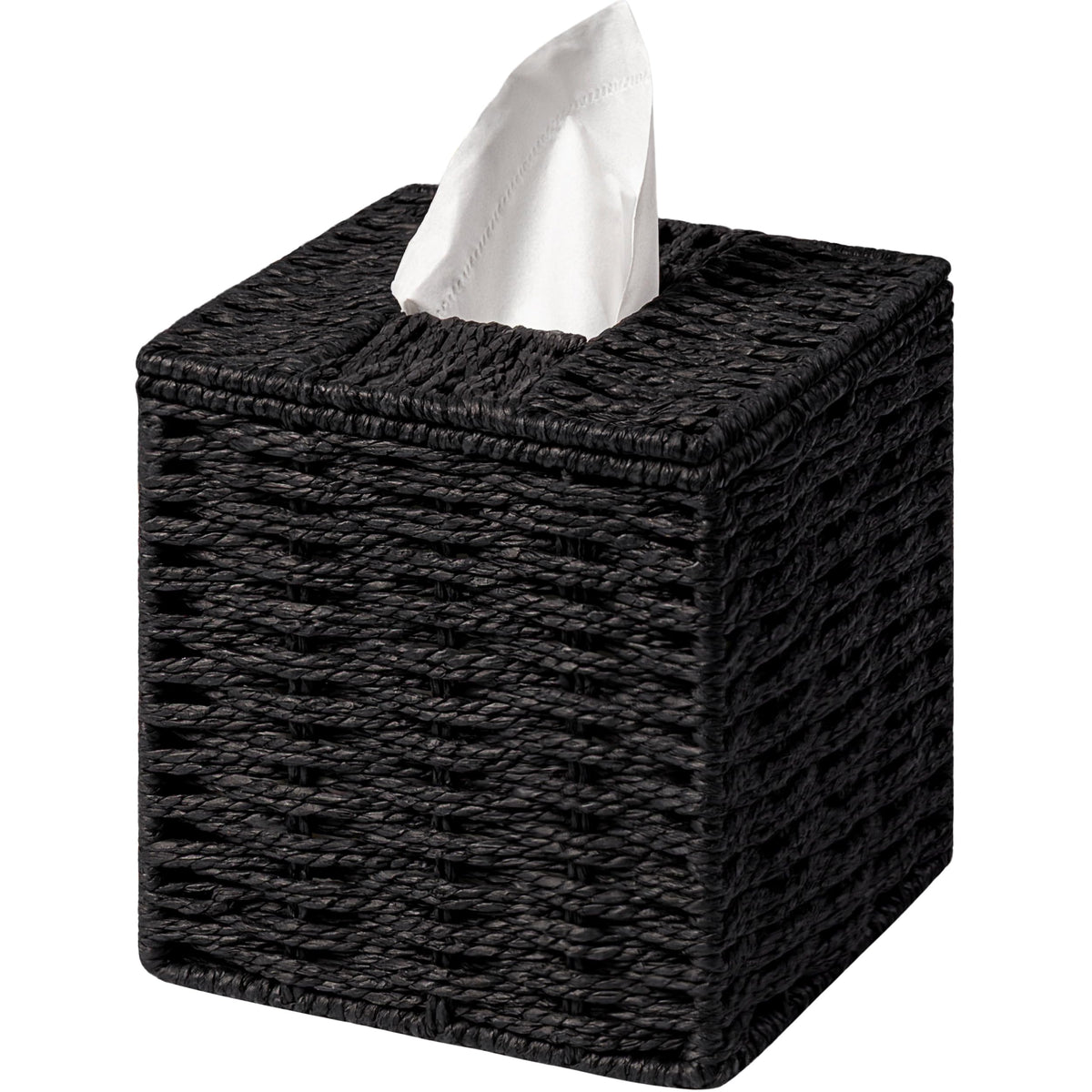 Sage Green Tissue Box Cover, Hand Woven Square Tissue Box Holder