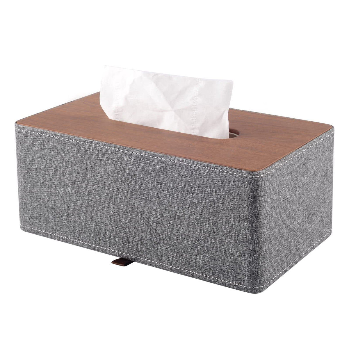 Tissue Box Cover Square,Modern Leather Tissue Box Holder for Napkin Facial Paper Organizer Bottom with Magnet Reinforcement for Home/Hotel/Restaurant/Office/car/Living Room(Retro)
