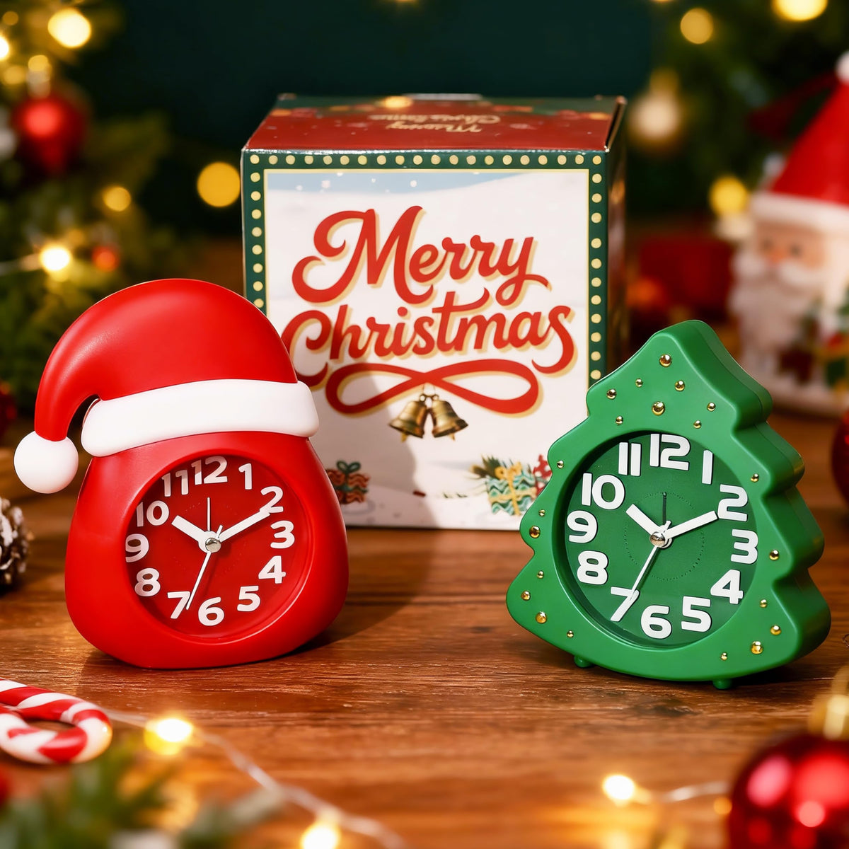 AYRELY® 4.5" Analog Alarm Clock, Small Retro Desk Clock and Table Clock