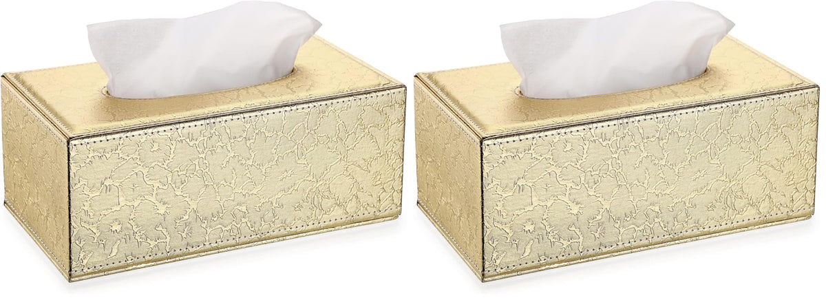 Sumnacon Tissue Box Cover Rectangle Linen Tissue Box Holder，Magnetic Bottom