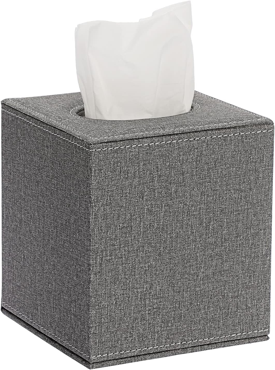 Sumnacon Square Linen Tissue Box,Magnetic Bottom Cover Tissue Box Holder