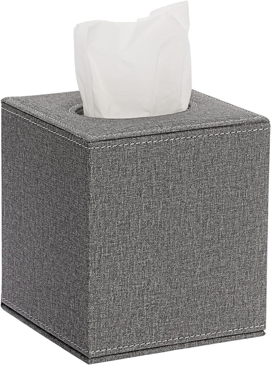 Sumnacon Square Linen Tissue Box,Magnetic Bottom Cover Tissue Box Holder