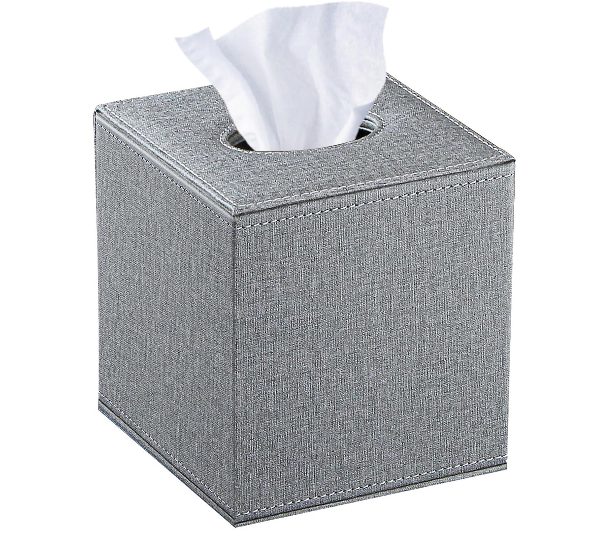 PU Leather Tissue Box Cover Square, Aesthetic Facial Tissue Cube Box Holder