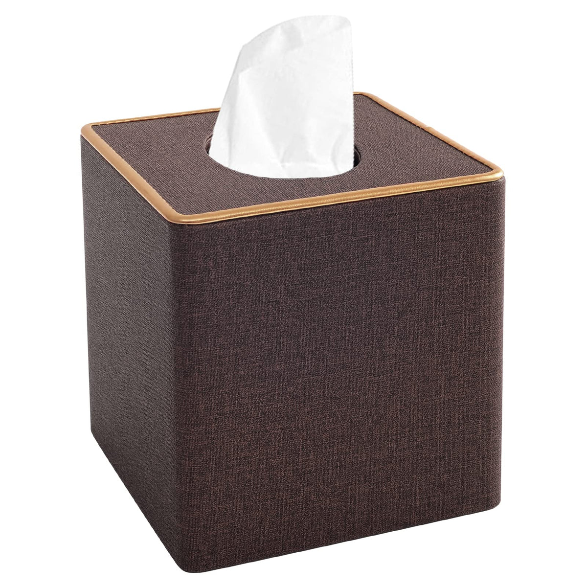 Tissue Box Cover Square,Modern Leather Tissue Box Holder for Napkin Facial Paper Organizer Bottom with Magnet Reinforcement for Home/Hotel/Restaurant/Office/car/Living Room(Retro)