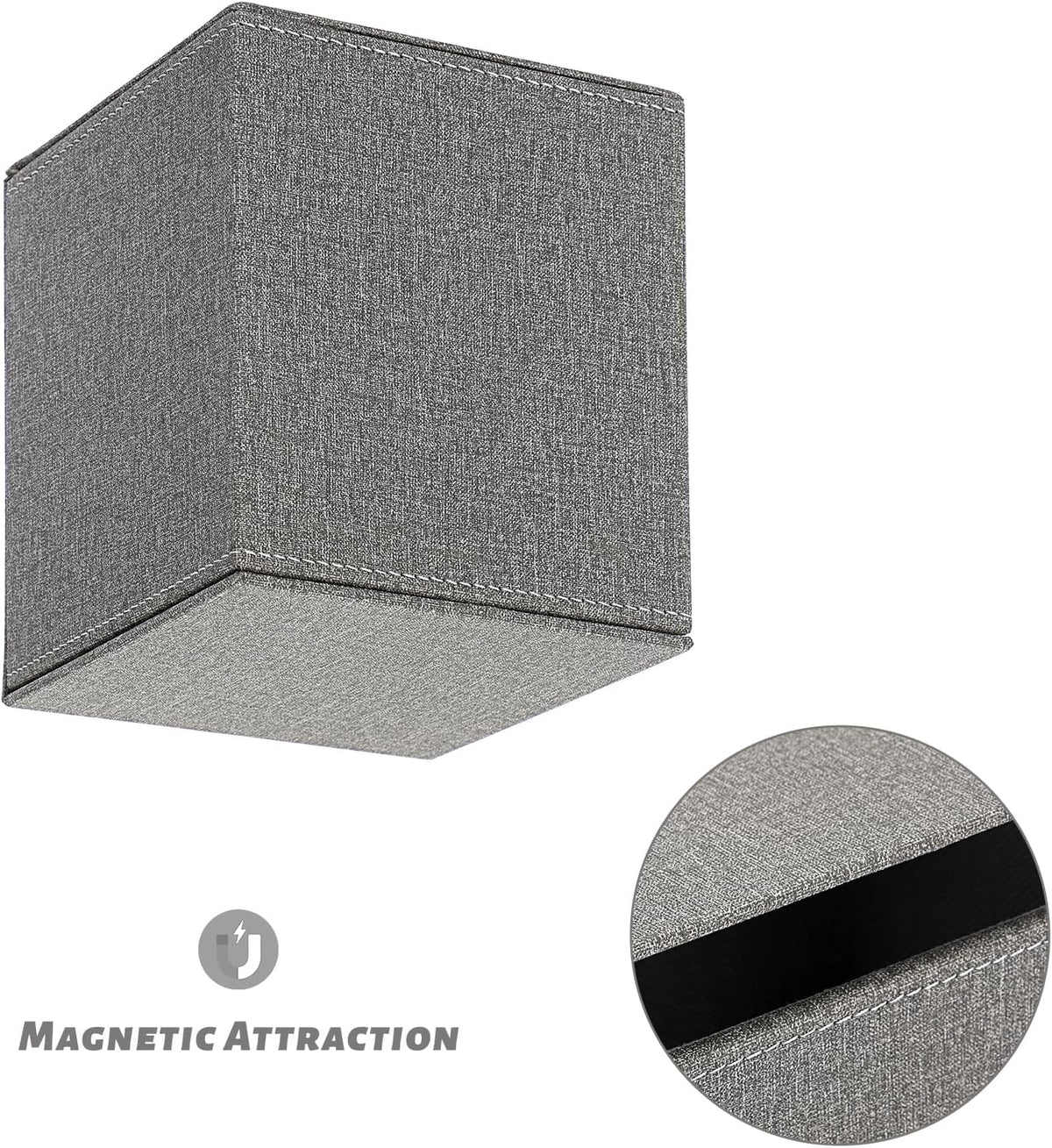 Sumnacon Square Linen Tissue Box,Magnetic Bottom Cover Tissue Box Holder