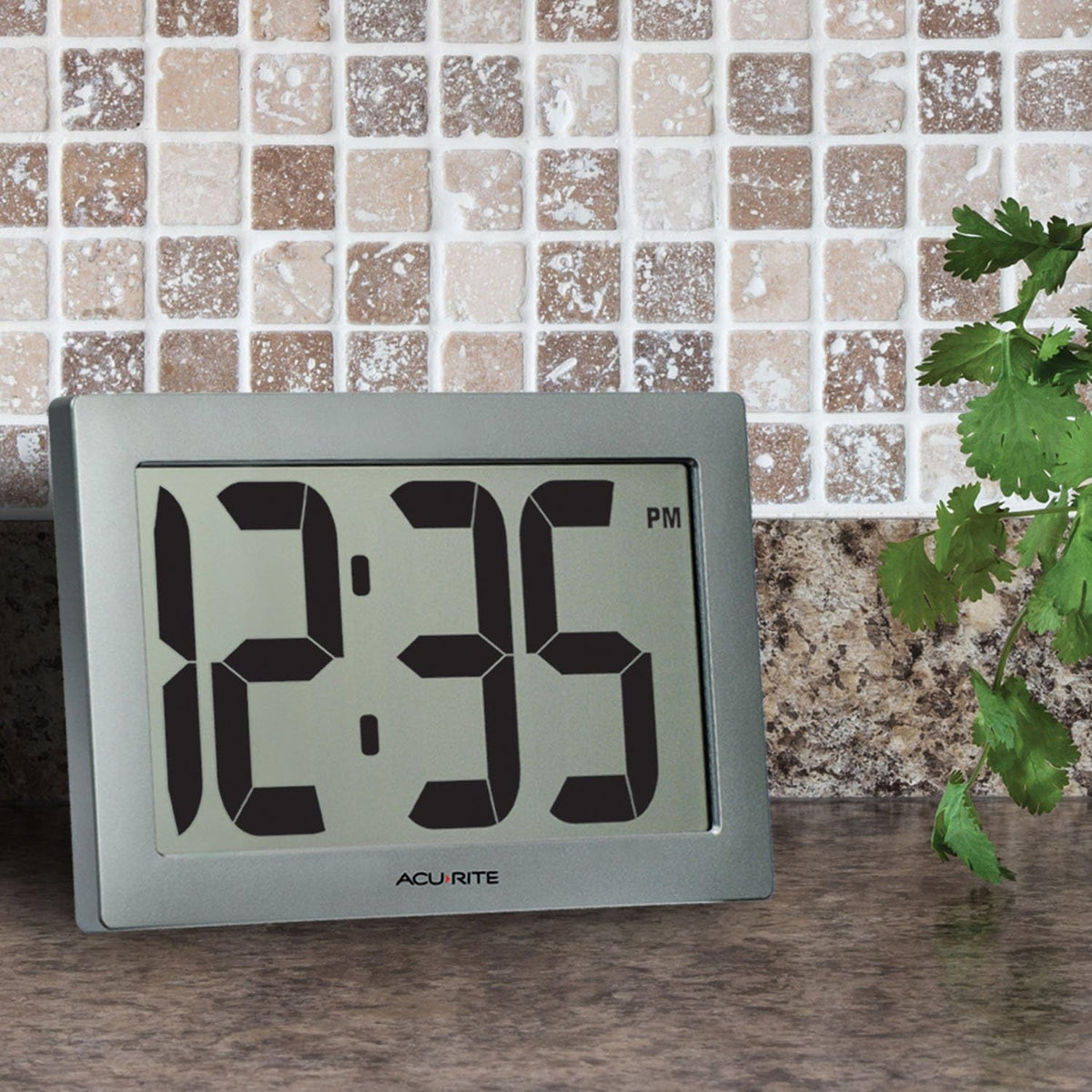 AcuRite (75102M 9.5" Large Digital Clock with Intelli-Time Technology