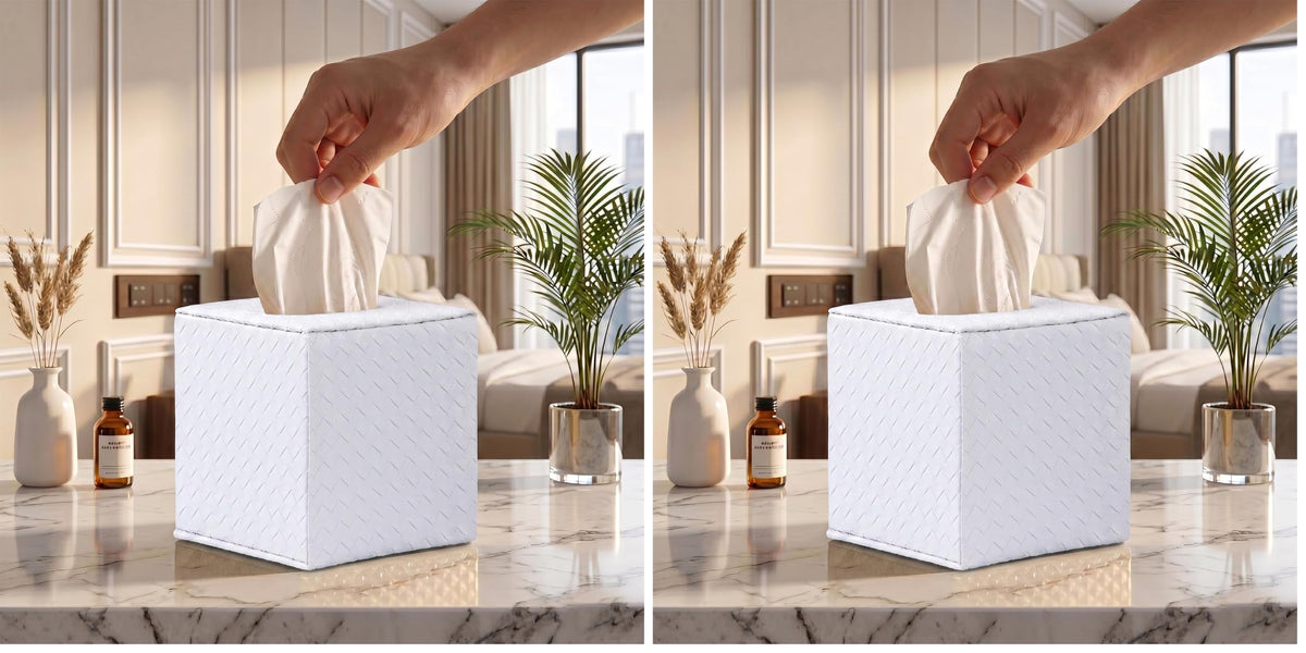 Gold Tissue Box Cover,Tissue Box Cover Square,Gold Tissue Box Holders,Tissue Holder for Bathroom Accessories,Bathroom Tissue Holders