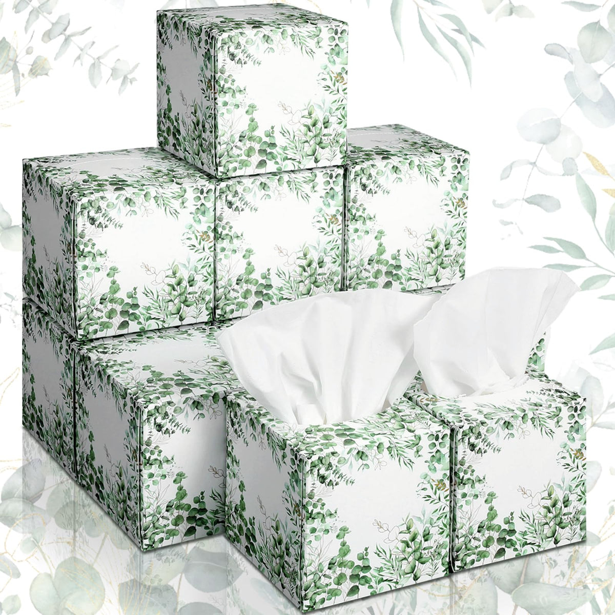 Fourluoo 12 Pack Fruit Facial Tissues Cube Face Boxes 600 Sheets 3 Ply